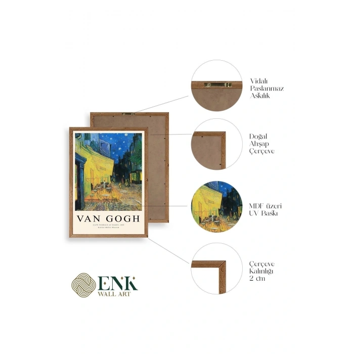 Van Gogh Ahşap Çerçeveli Tablo 50 x 70