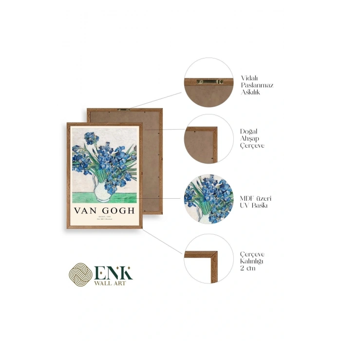 Van Gogh Ahşap Çerçeveli Tablo 50 x 70