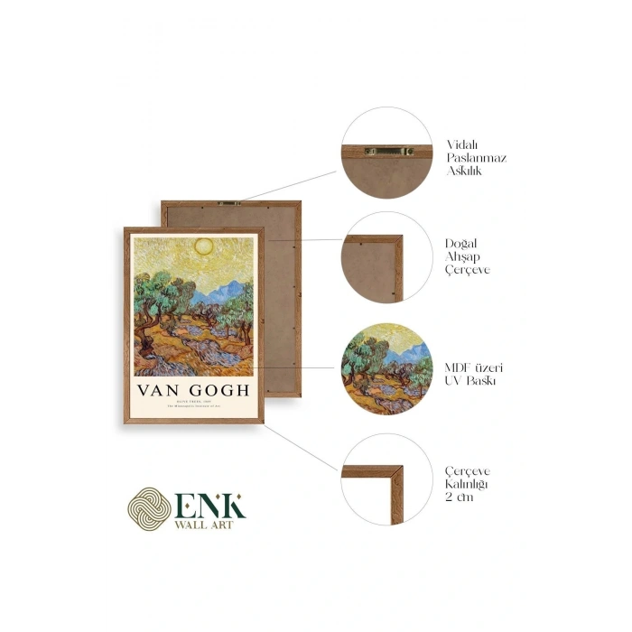 Van GOgh Ahşap Çerçeveli Tablo 50 x 70