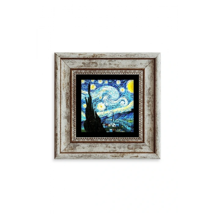 Van Gogh Çerçeveli Taş Tablo 20 cm