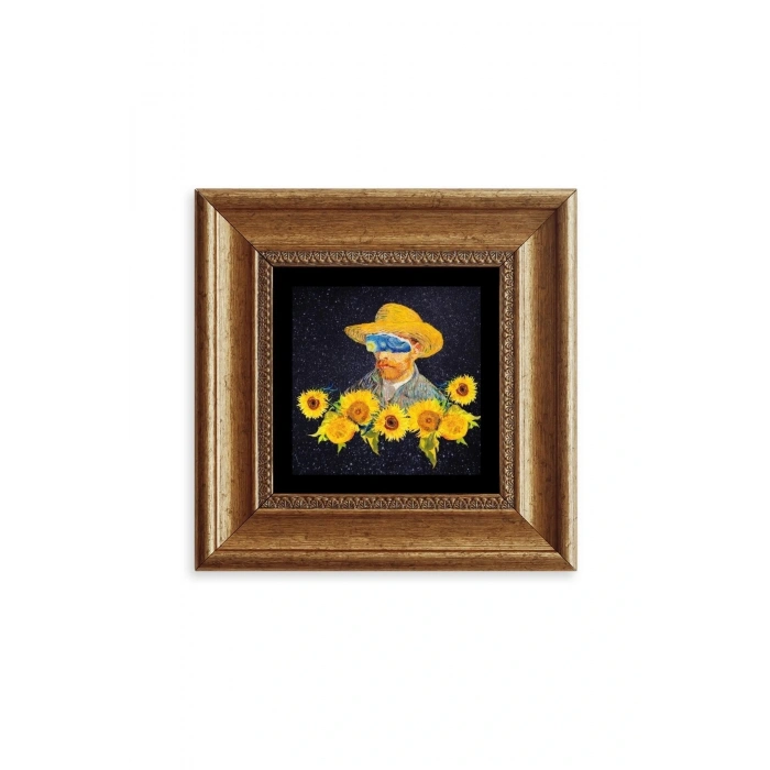 Van Gogh Çerçeveli Taş Tablo 20 cm