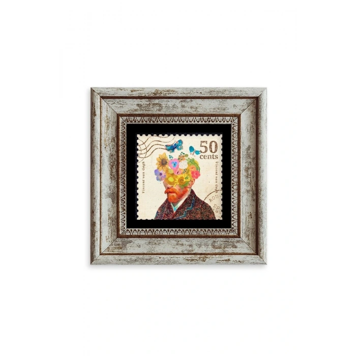 Van Gogh Çerçeveli Taş Tablo 20 cm