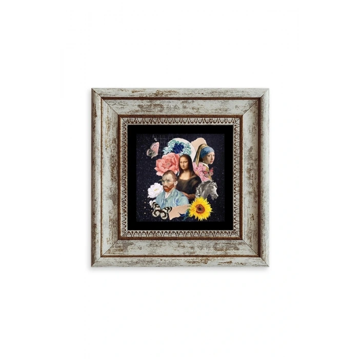 Van Gogh Çerçeveli Taş Tablo 20 cm