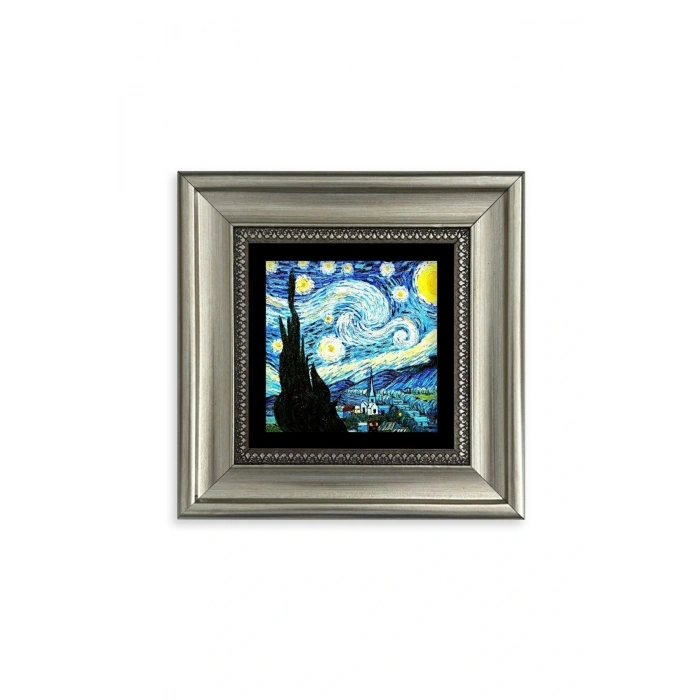 Van Gogh Çerçeveli Taş Tablo 20 cm