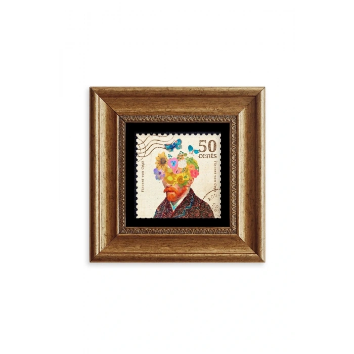 Van Gogh Çerçeveli Taş Tablo 20 cm
