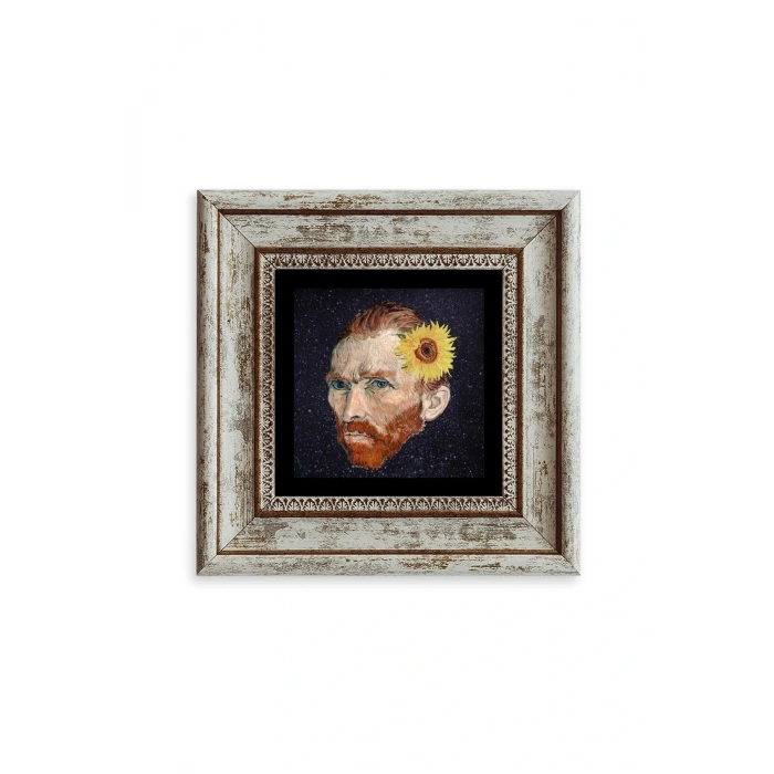 Van Gogh Çerçeveli Taş Tablo 20 cm