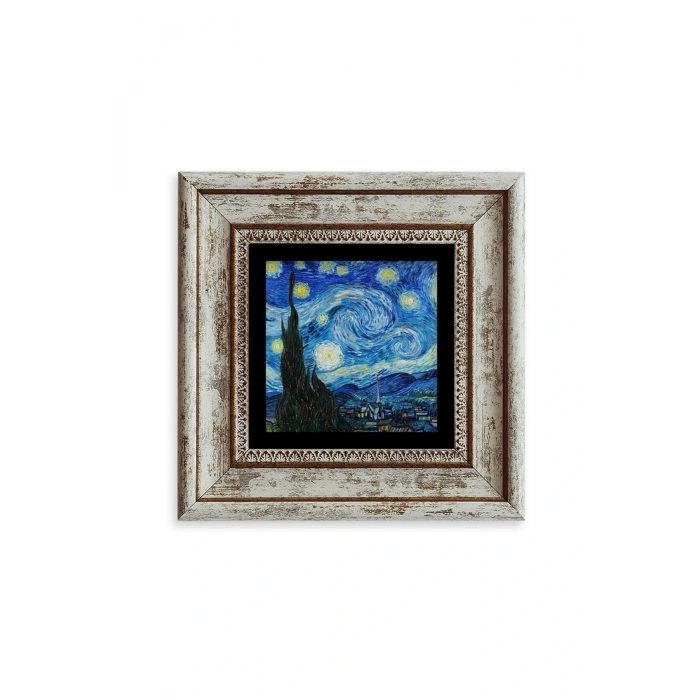Van Gogh Çerçeveli Taş Tablo 20 cm