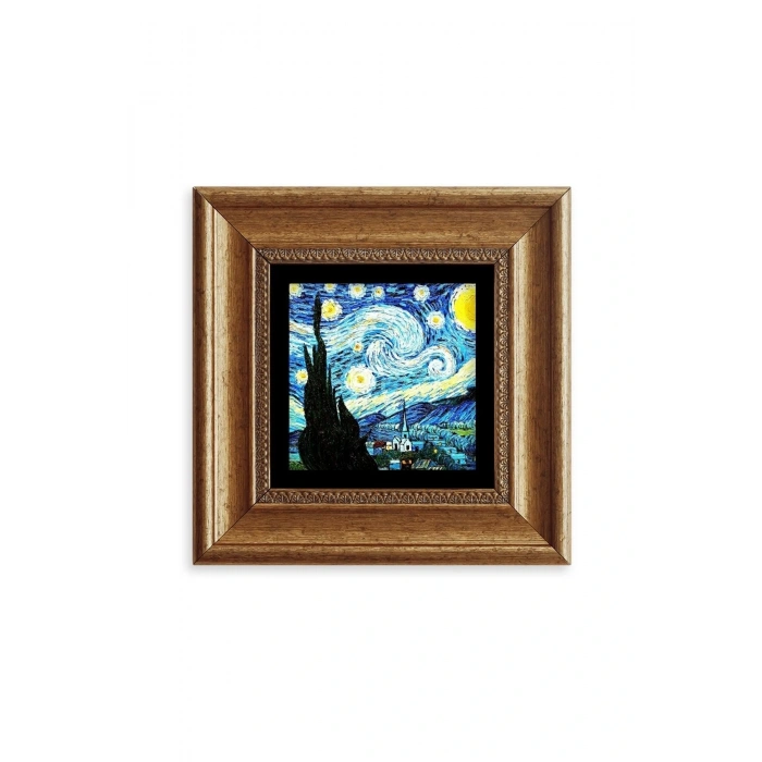 Van Gogh Çerçeveli Taş Tablo 20 cm
