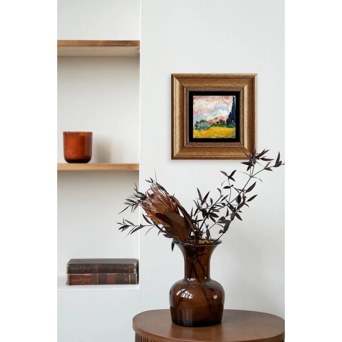 Van Gogh Çerçeveli Taş Tablo 20 cm