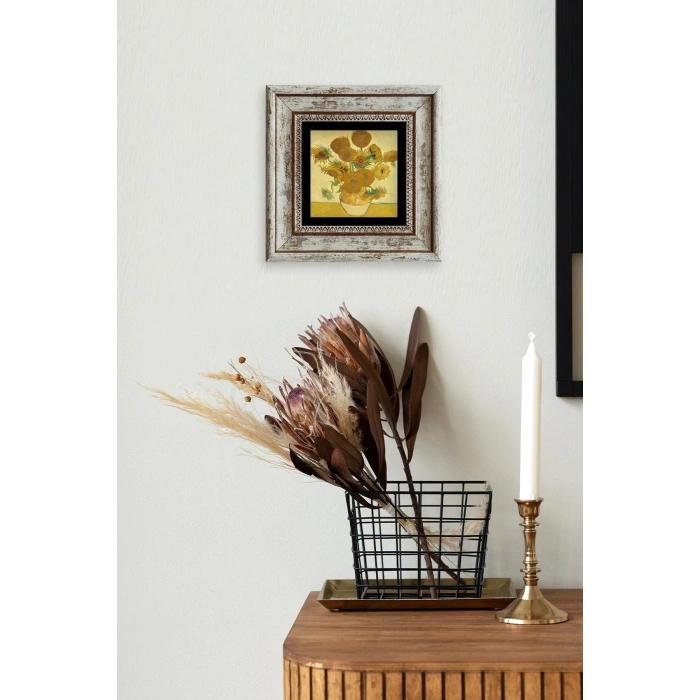Van Gogh Çerçeveli Taş Tablo 20 cm