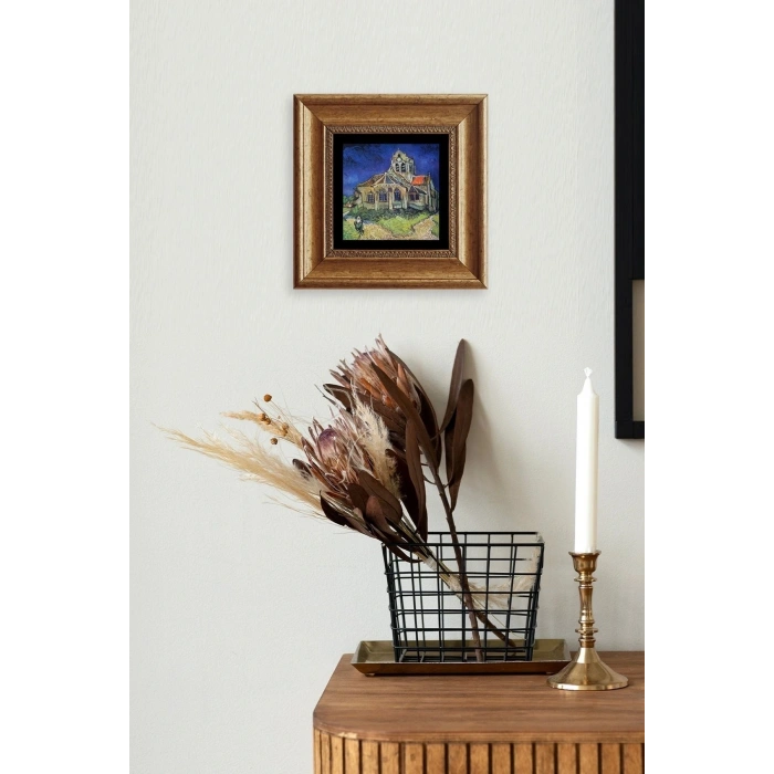 Van Gogh Çerçeveli Taş Tablo 20 cm