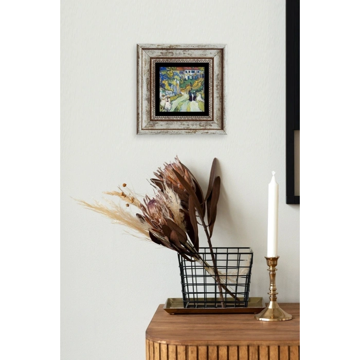 Van Gogh Çerçeveli Taş Tablo 20 cm