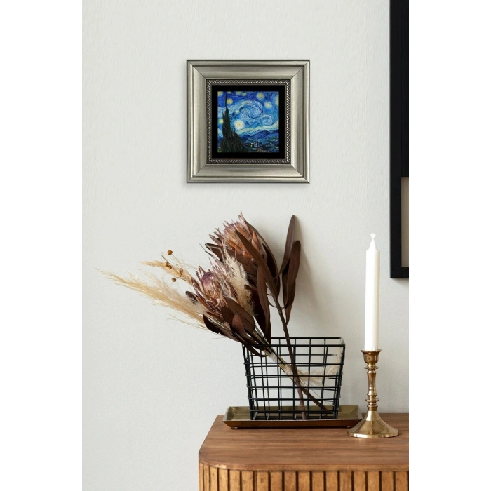 Van Gogh Çerçeveli Taş Tablo 20 cm