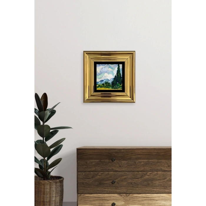 Van Gogh Çerçeveli Taş Tablo 20 cm