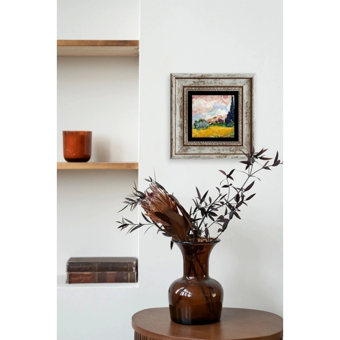 Van Gogh Çerçeveli Taş Tablo 20 cm