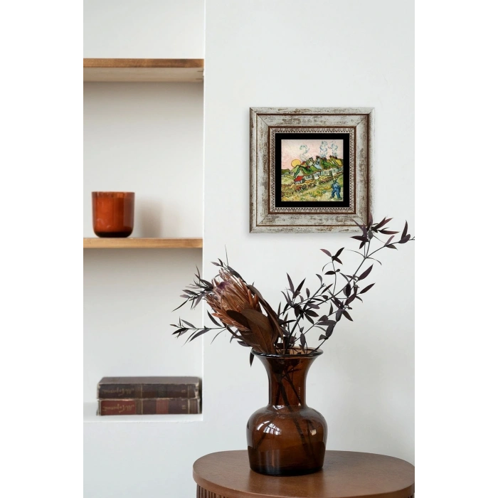 Van Gogh Çerçeveli Taş Tablo 20 cm