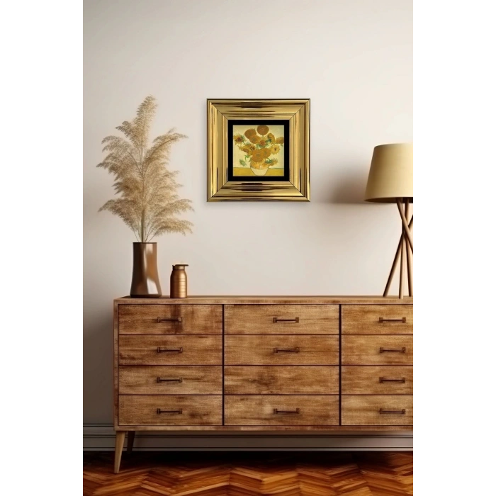 Van Gogh Çerçeveli Taş Tablo 20 cm