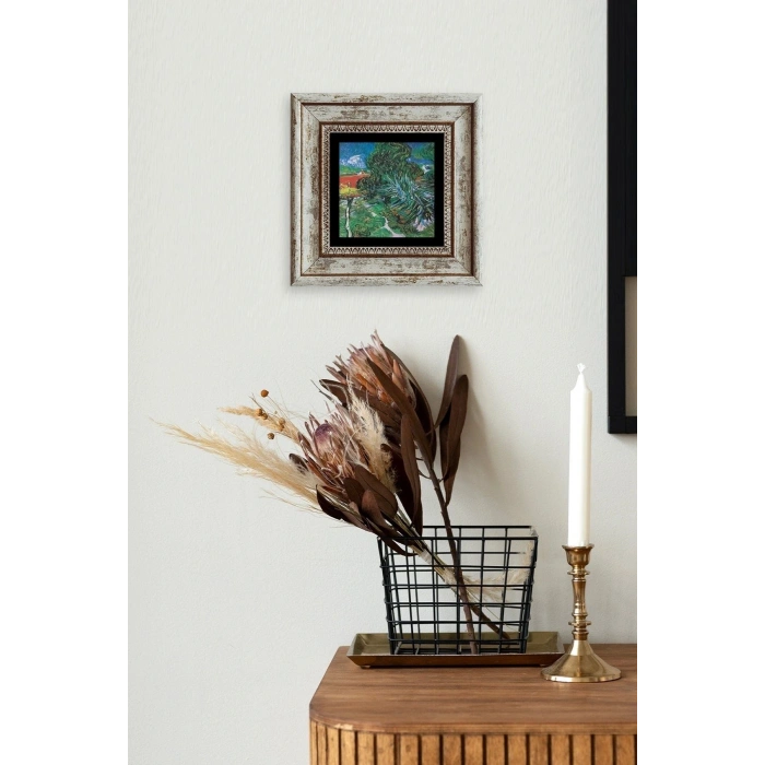 Van Gogh Çerçeveli Taş Tablo 20 cm