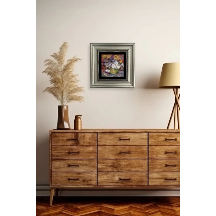 Van Gogh Çerçeveli Taş Tablo 20 cm