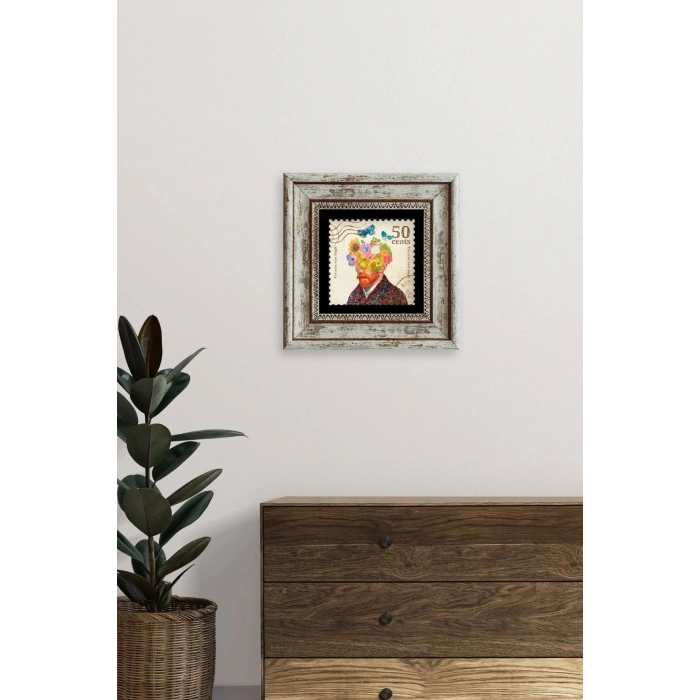 Van Gogh Çerçeveli Taş Tablo 20 cm