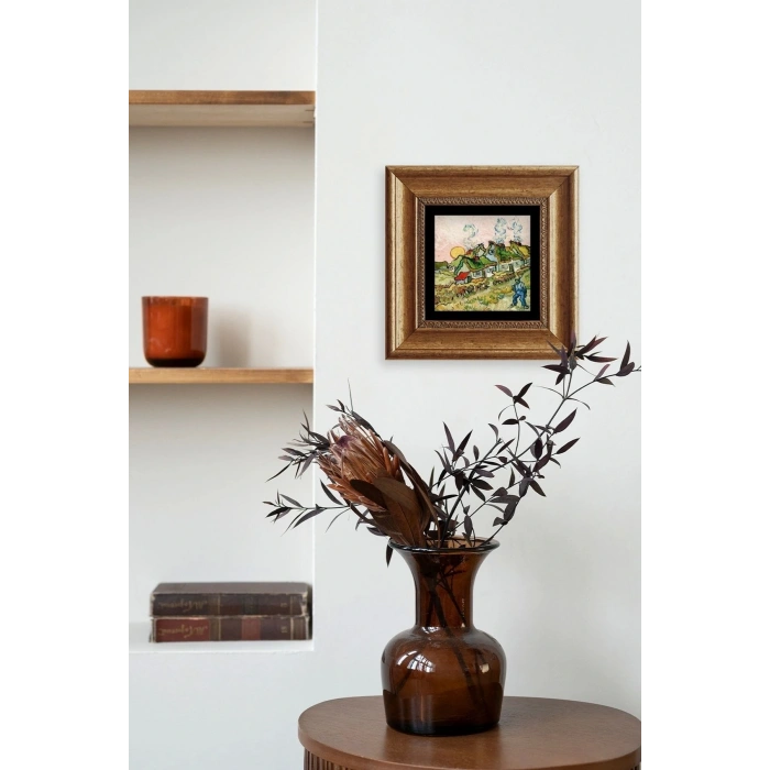 Van Gogh Çerçeveli Taş Tablo 20 cm