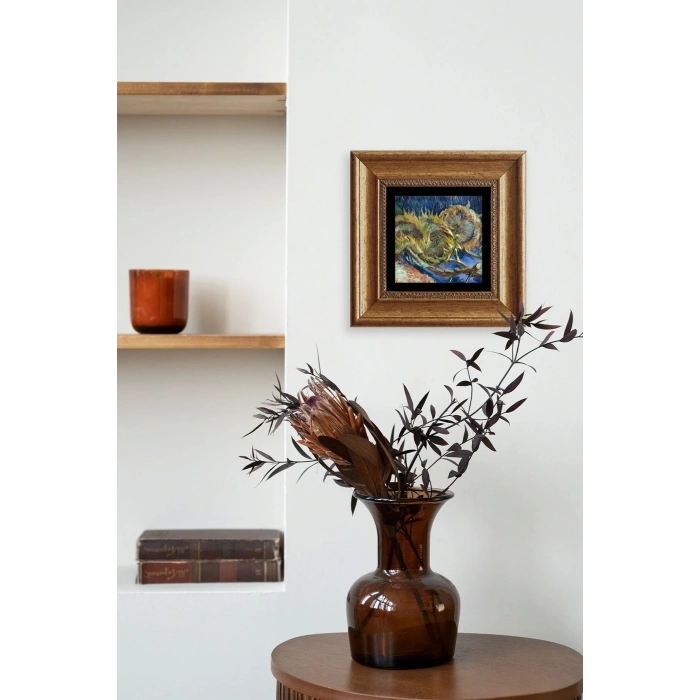 Van Gogh Çerçeveli Taş Tablo 20 cm