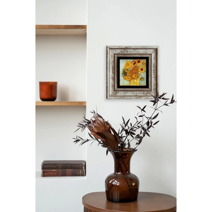 Van Gogh Çerçeveli Taş Tablo 20 cm