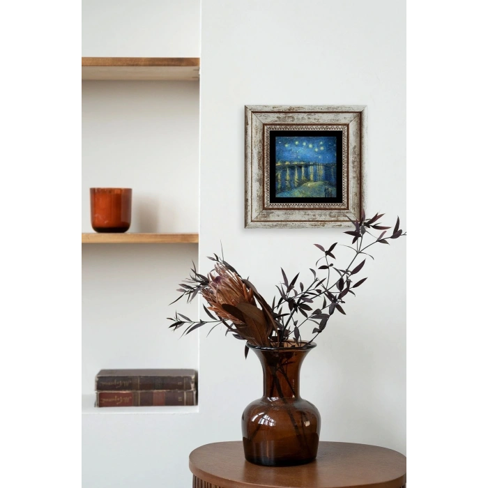 Van Gogh Çerçeveli Taş Tablo 20 cm