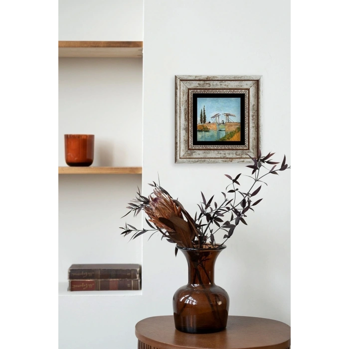 Van Gogh Çerçeveli Taş Tablo 20 cm