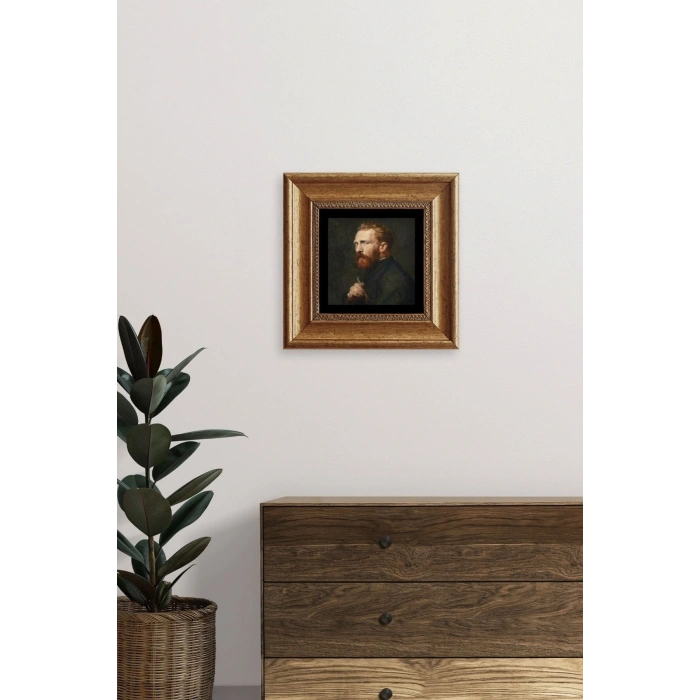 Van Gogh Çerçeveli Taş Tablo 20 cm
