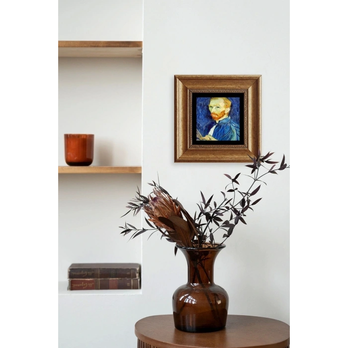 Van Gogh Çerçeveli Taş Tablo 20 cm