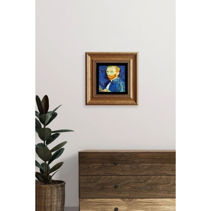 Van Gogh Çerçeveli Taş Tablo 20 cm