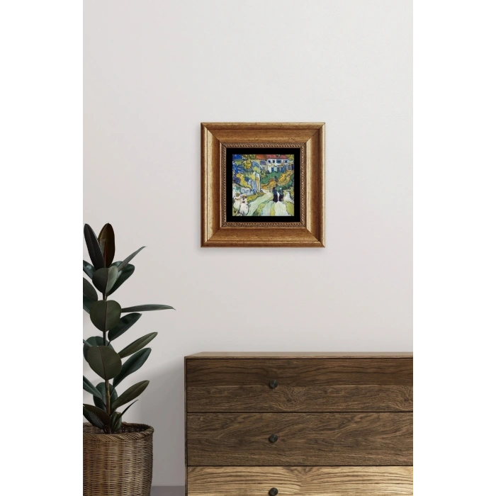 Van Gogh Çerçeveli Taş Tablo 20 cm