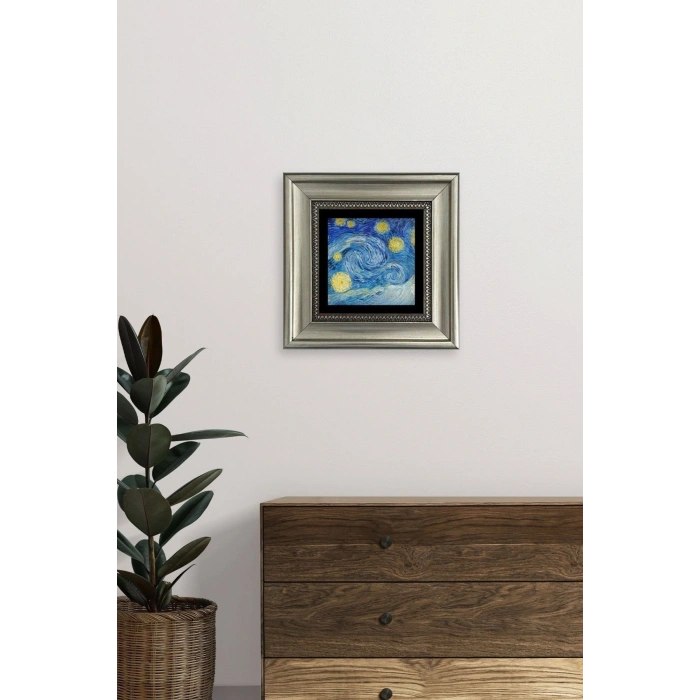 Van Gogh Çerçeveli Taş Tablo 20 cm