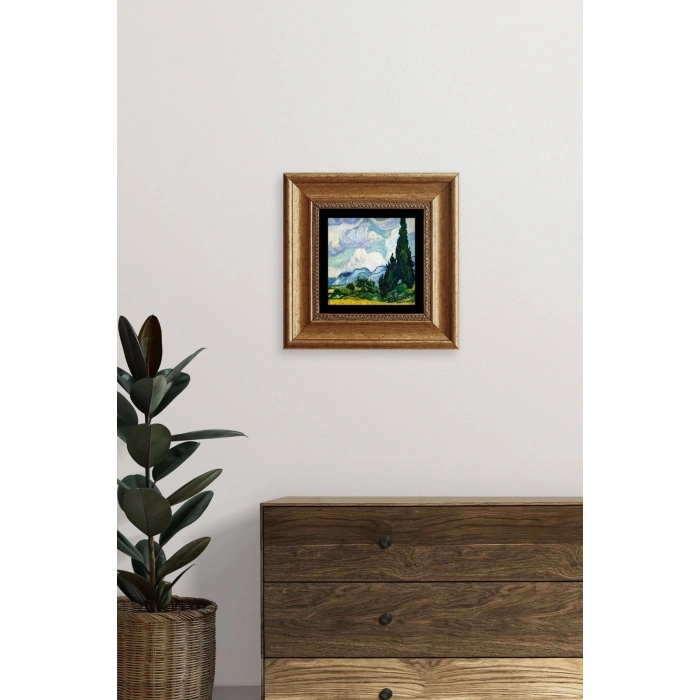 Van Gogh Çerçeveli Taş Tablo 20 cm