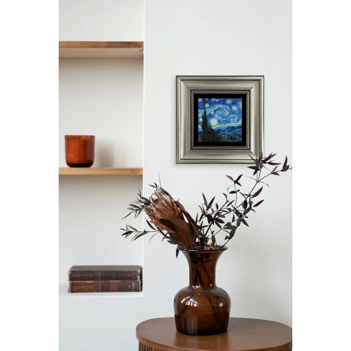 Van Gogh Çerçeveli Taş Tablo 20 cm