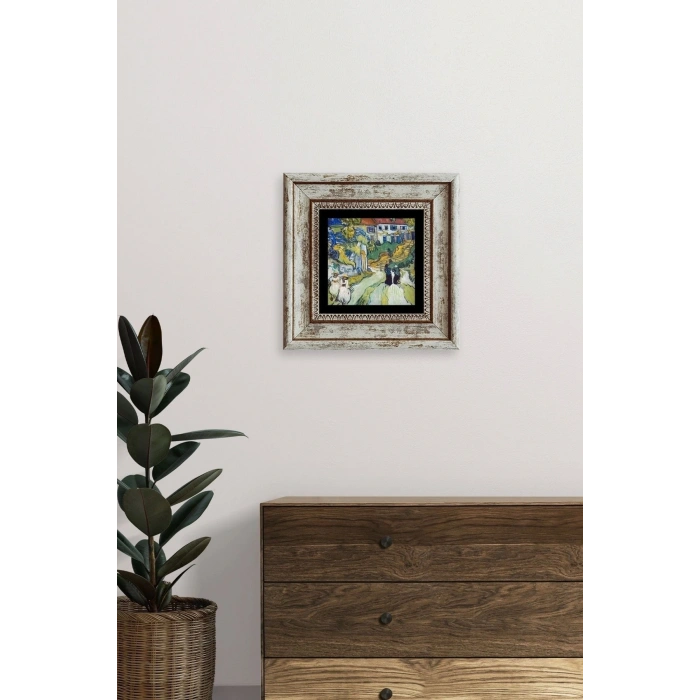 Van Gogh Çerçeveli Taş Tablo 20 cm