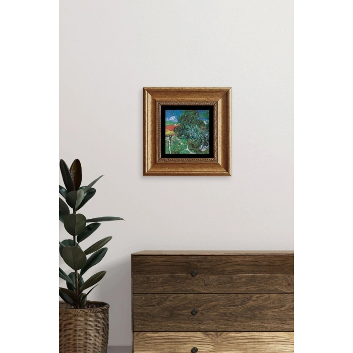 Van Gogh Çerçeveli Taş Tablo 20 cm