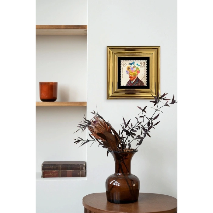 Van Gogh Çerçeveli Taş Tablo 20 cm