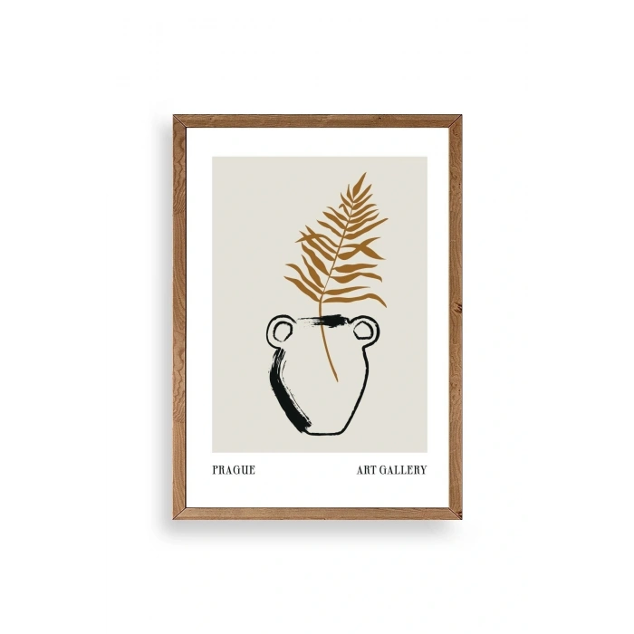 Vazo Ahşap Çerçeveli Tablo 17 x 23