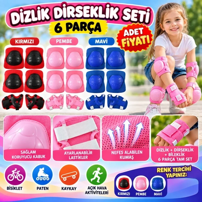 Ve Dirseklik Seti Renk Seçenekleri İle (dizlik Model)