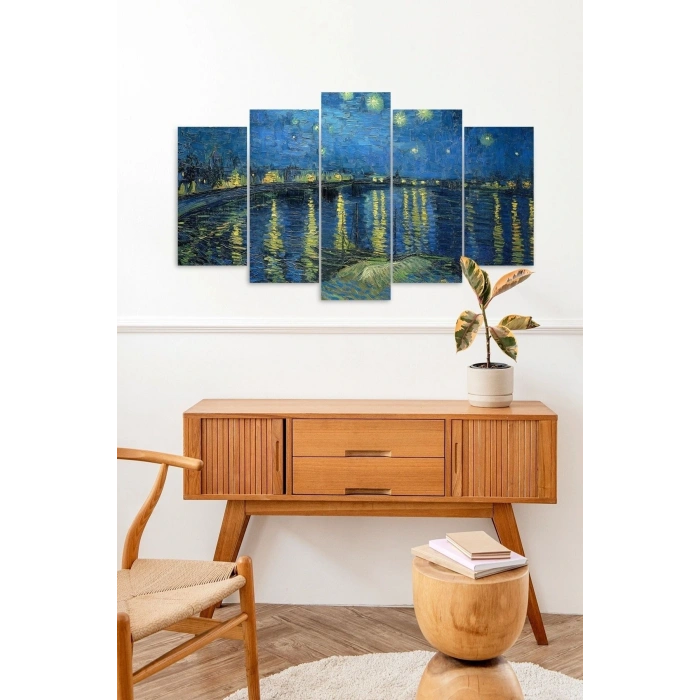 Vincent Van Gogh 5 Parçalı Mdf Tablo 60 x 100
