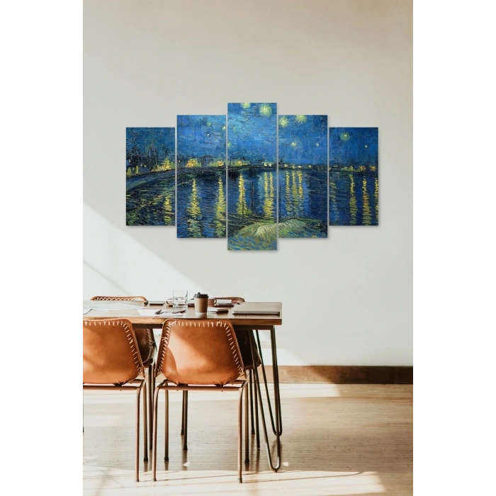 Vincent Van Gogh 5 Parçalı Mdf Tablo 60 x 100