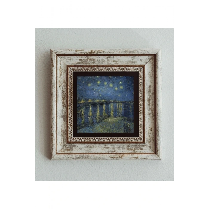 Vincent Van Gogh Çerçeveli Taş Tablo , Çerçeveli Taş Duvar Dekoru 20 cm