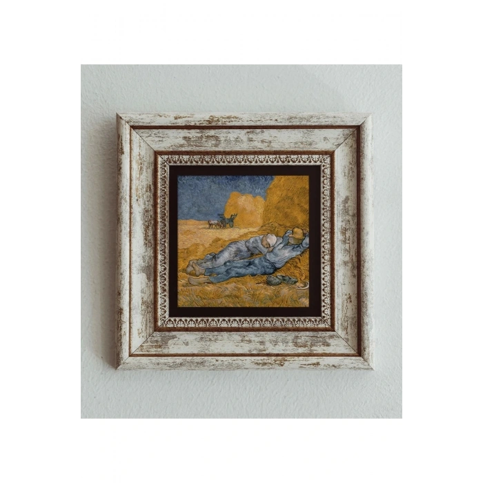 Vincent Van Gogh Çerçeveli Taş Tablo , Çerçeveli Taş Duvar Dekoru 20 cm