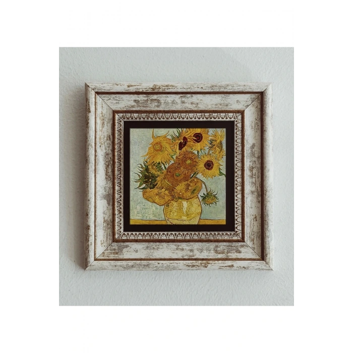 Vincent Van Gogh Çerçeveli Taş Tablo , Çerçeveli Taş Duvar Dekoru 20 cm