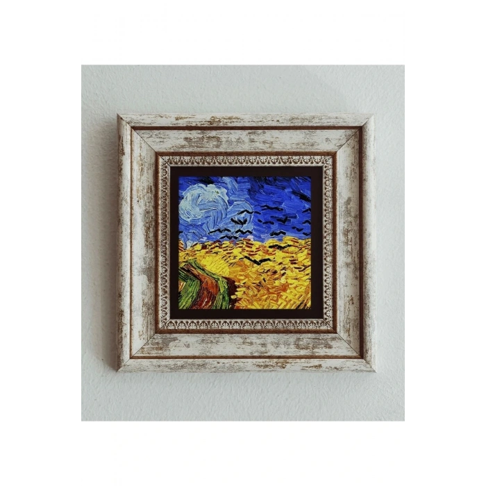 Vincent Van Gogh Çerçeveli Taş Tablo , Çerçeveli Taş Duvar Dekoru 20 cm