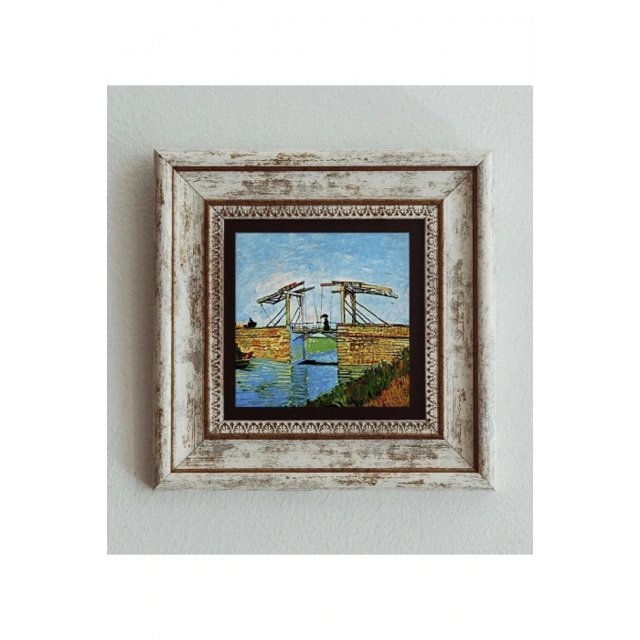 Vincent Van Gogh Çerçeveli Taş Tablo , Çerçeveli Taş Duvar Dekoru 20 cm