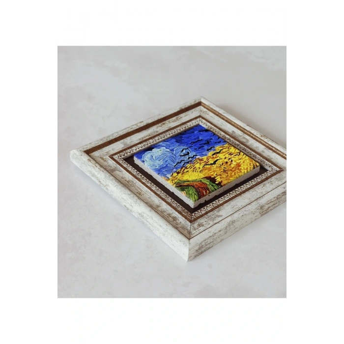 Vincent Van Gogh Çerçeveli Taş Tablo , Çerçeveli Taş Duvar Dekoru 20 cm