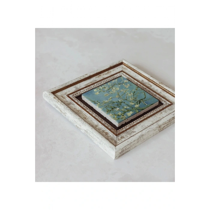 Vincent Van Gogh Çerçeveli Taş Tablo , Çerçeveli Taş Duvar Dekoru 20 cm